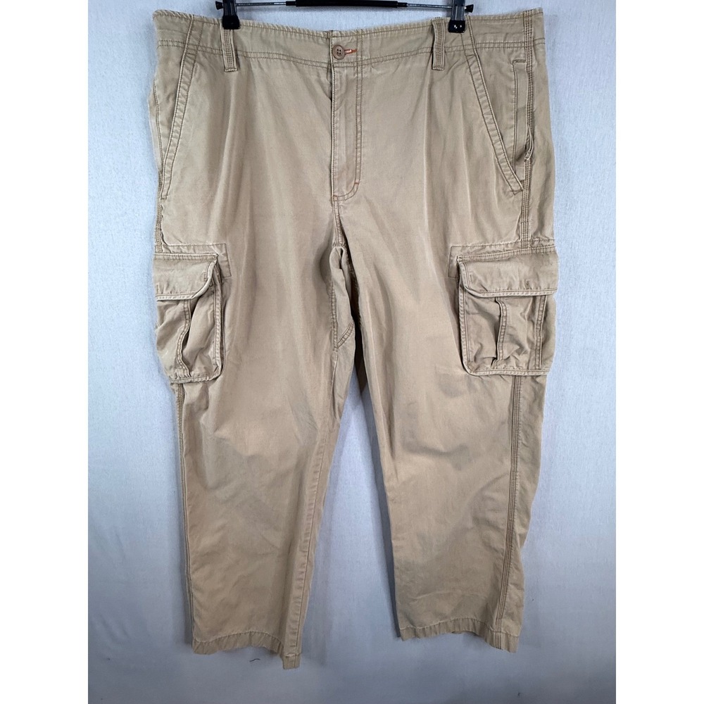Vtg L.L. Bean Cargo Pants Mens 42x32 Khaki Tan Ripstop Natural Fit 262570 Hiking